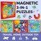 QUOKKA Magnetic Puzzles for Kids 4-6 - 36 Pcs Travel Puzzles Games for Kids Ages 3-5 - Maps Activities Toy for Boys and Girls 2-4 yo - Learning Magnet Gift for Road Trip